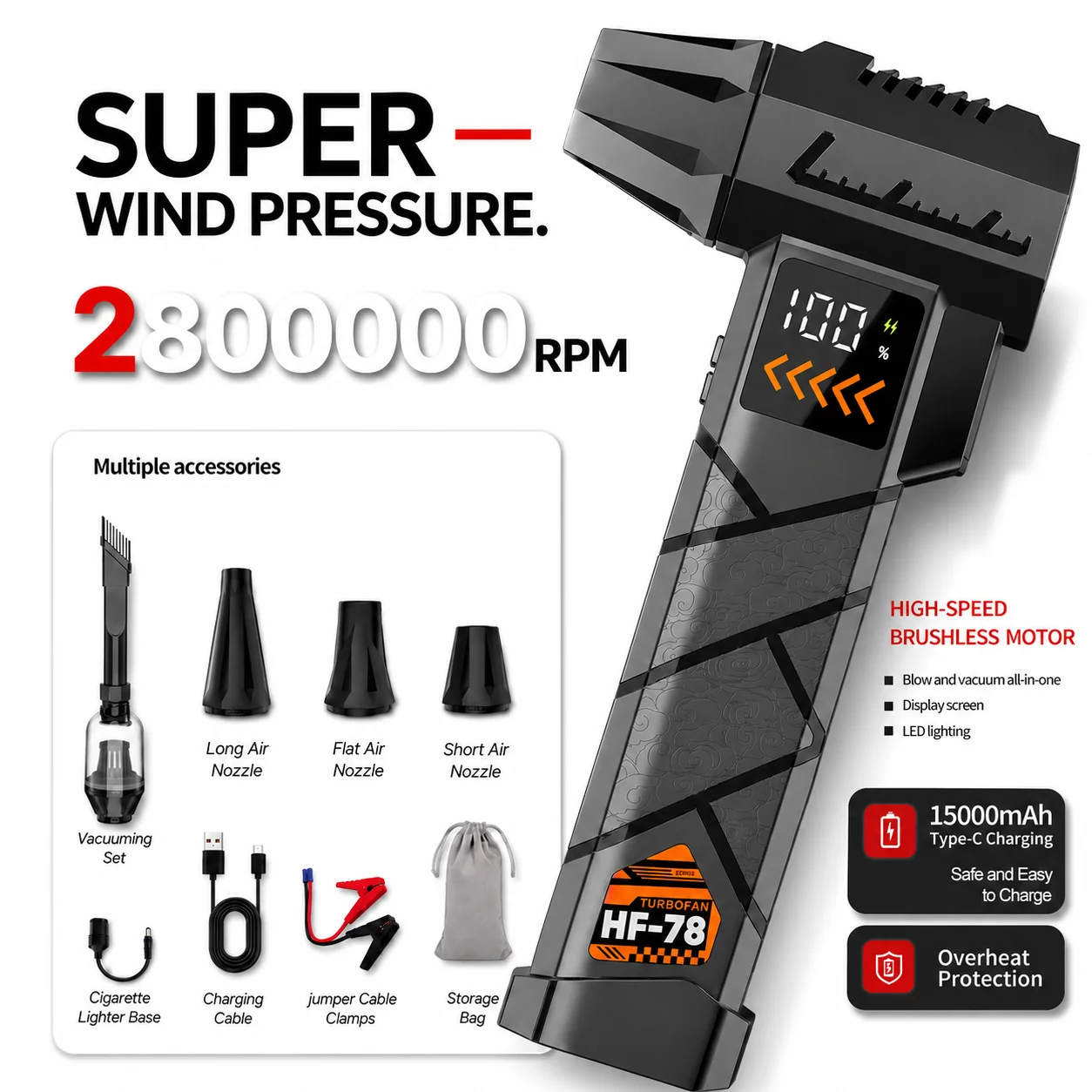 Super Powerful 2800000RPM Elec - đánh giá và giá Dryer Car Blower