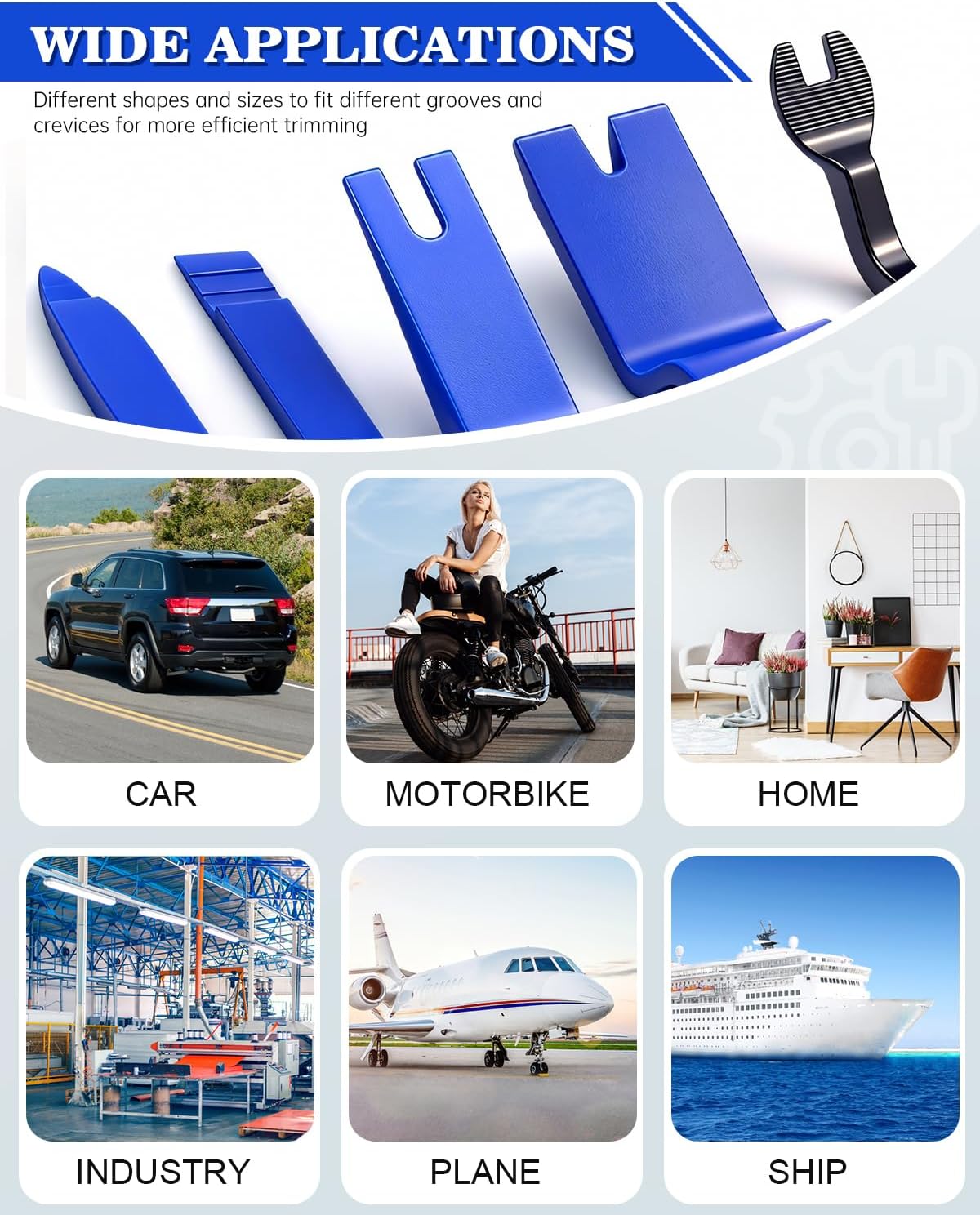 8pcs Car Hand Tool Set Car Dis - đánh giá và giá Trim Restorer Plastic